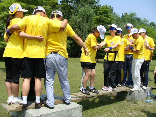 Outdoor training of new employees of GEE NFC LIMITED On May 24, 2012